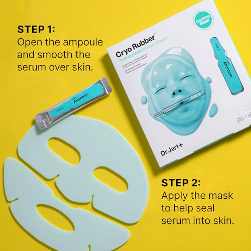 Dr.Jart+ Cryo Rubber Soothing Face Mask | Hydrates and Reduces Redness | Korean Skin Care, 1 Pack