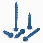 1/4" x 3-1/2" Concrete Screws, 50 PCS Blue Hex Washer Head Concrete Screws Anchor Kit with Drill Bit and Hex Bit Socket, for Masonry, Cement, Block, Brick or Stucco