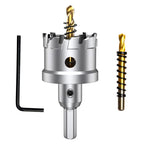 ASNOMY Tungsten Carbide Tipped Hole Saw Drill Bit for Hard Metal, 1-5/8 Inch T.C.T Hole Saw Cutter with 2pcs Pilot Drill bit for Metal, Stainless Steel, Iron, Wood, Plastic