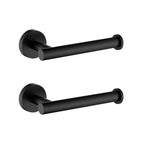 TASTOS Toilet Paper Holder SUS304 Stainless Steel Round Size Matte Black 2 Pack