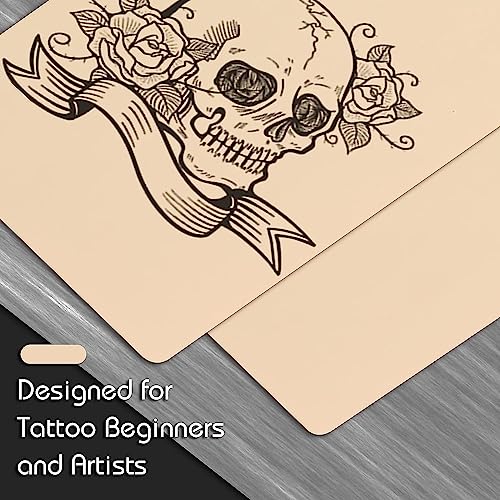 Blank Tattoo Practice Skin - Jconly 30Pcs Double Sides Fake Skin Tattoo Skin for Practicing, 8×6 in Soft Practice Skin for Beginners and Experienced Tattoo Artists…