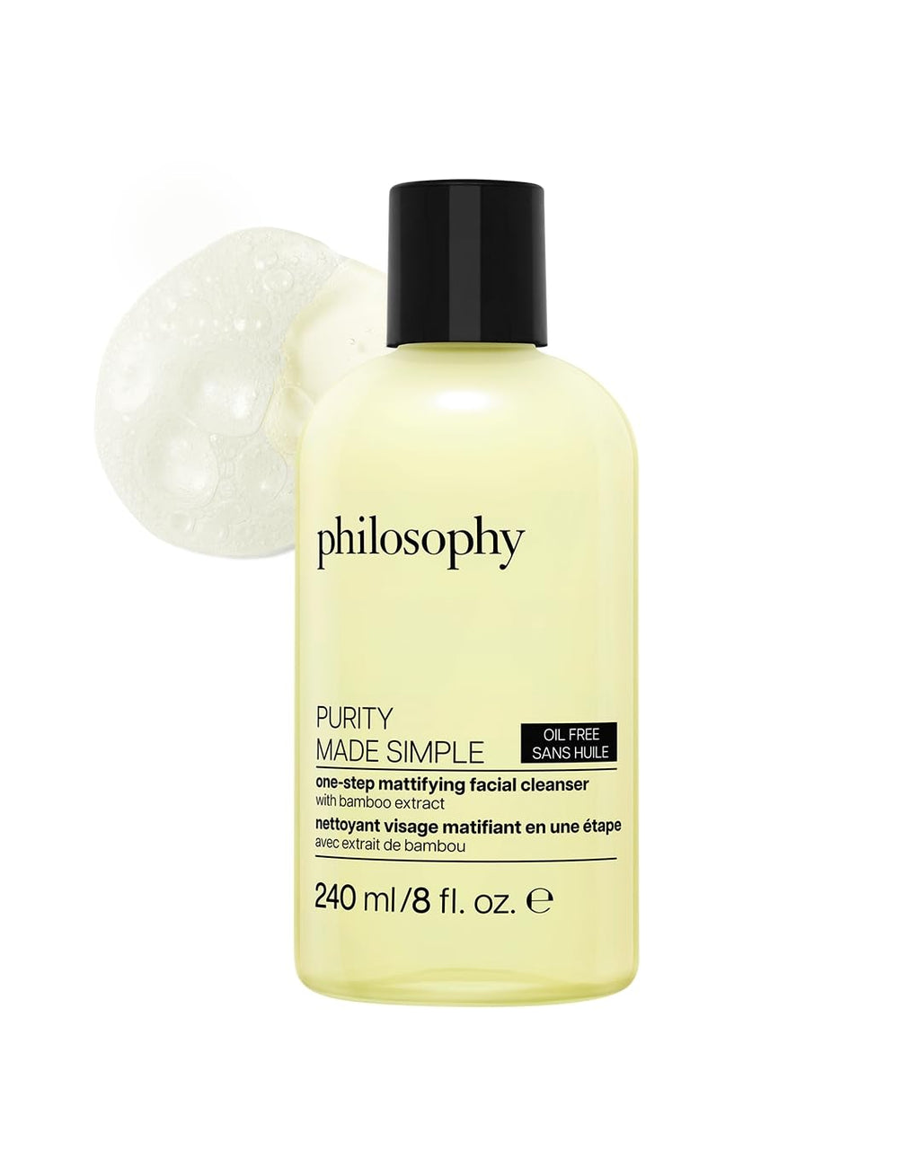 philosophy purity made simple one-step mattifying facial cleanser - with bamboo extract - oil-free formula gently removes makeup & dirt, leaving skin with a healthy, matte appearance - 8 fl oz