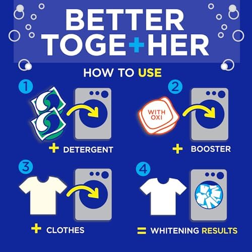 Tide Brights & Whites Odor Rescue, In Wash Odor Eliminator with Oxi, Scent Booster, Removes Odors in a Single Wash, 27 Count (Pack of 1)