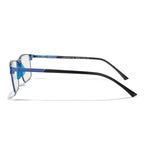MERRY'S Fashion Blue Light Blocking Glasses - Reading Glasses Metal Frame Spring Hinge Readers for Men Eyeglasses (Blue-52MM, 1.75)