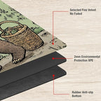 Playmats for Magic: The Gathering MTG Card Game Mat Plus 50 Pcs Card Sleeves, 24 x 14 inch TCG Mat with Stitched Edge for Commander Deck Duskmourn Board Game, Old Bear Walk