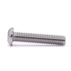 1/4-20 x 1-1/4" Button Head Socket Cap Bolts Screws, 304 Stainless Steel 18-8, Allen Hex Drive, Bright Finish, Fully Machine Thread, Pack of 100