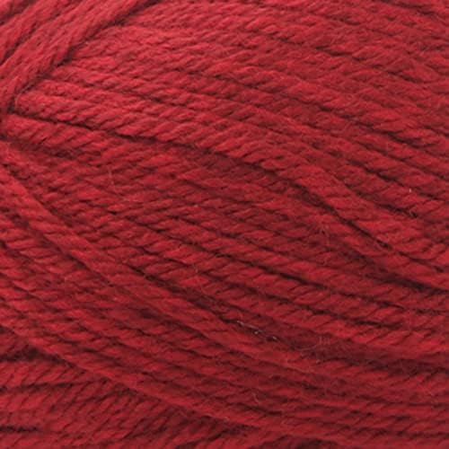Lion Brand Basic Stitch Anti-Pilling Red Heather 202-400 (3-Skeins - Same Dye Lot) Worsted Medium #4 Acrylic Yarn for Crocheting and Knitting with Project Bag