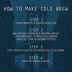 Stone Street Cold Brew Coffee, Strong & Smooth Blend, Low Acid, 100% Arabica, Gourmet Coffee, Coarse Ground, Dark Roast, Colombian Single Origin, 1 LB