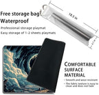 MTG Playmat Magic Card Playmat Game Mat,TCG & CCG Card Games Mat with Free Storage Bags Size 24 x 14 Inches (No with Zones,Eye)