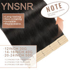 Tape in Hair Extensions Human Hair 12 Inch Human Hair Tape in Extensions 20Pcs Natural Black Remy Tape in Hair Extensions Human Hair for Women Invisible Tape in Hair Extensions Real Human Hair