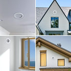 Hon&Guan 8'' Soffit Exhaust Vent, 8 Inch Round Wall Vent Cover for Bathroom Office Home (ø200mm)