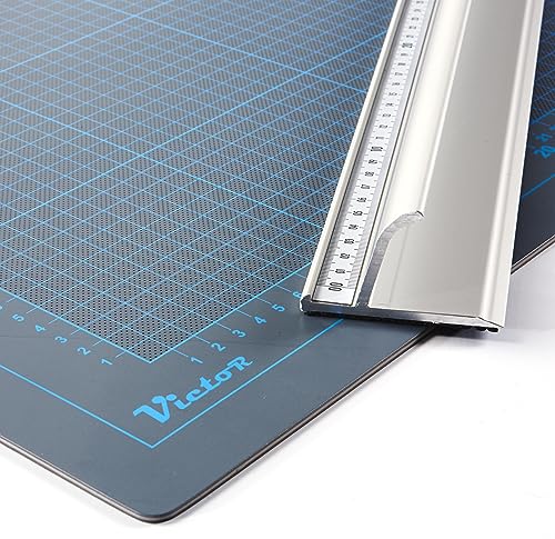 Victor 36-Inch Professional Aluminum Safety Ruler with Finger Guard Edge and Non-Slip Base - Ideal for Large-Scale Precision Cutting - Heavy-Duty Cutting Ruler for Safe Use
