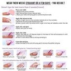 BTArtbox Press On Nails Short - Square Press On Nails, Pink Chrome Nail Tips Glue On Nails with Nail Glue, Reusable Stick On Nails in 15 Sizes - 30 Soft Gel Fake Nails Kit, Lotus Glazed