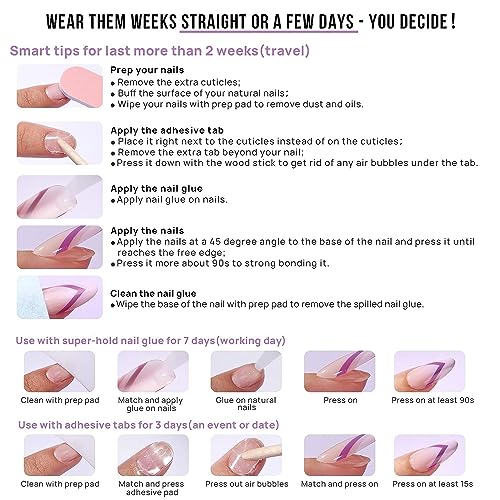 BTArtbox Press On Nails Short - White Soft Gel Press On Nails, Square Chrome Nail Tips Glue On Nails, Reusable Stick On Nails in 15 Sizes - 30 Soft Gel Fake Nails Kit, Vanilla Glazed
