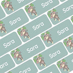 – Personalized Name Labels for Kids (120) – Waterproof & Durable Stickers for Clothing, School & Daycare Items - Exotic Animals