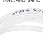Eastrans 10ft x 5/16" Clear Vinyl Tubing, Flexible Plastic PVC Tubing