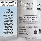 Eyelash Extension Shampoo & Brush - Large 100ml Bottle - Gentle Foaming Cleanser Lash Wash for Extensions and Natural Lashes - Safe Daily Makeup Remover - Paraben & Sulphate Free - Salon & Home Use