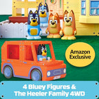 Tile Town Bluey Heeler Family Home 52-Piece Magnetic Tile Playset, Interactive STEM Magnetic Tiles Toys, Includes Bluey & Bingo Figures, Action Tiles