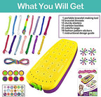Friendship Bracelet Making Kit Toys, Ages 7 8 9 10 11 12 Year Old Girls Gifts Ideas, Birthday Present for Teen Girl, Arts and Crafts String Maker Tool, Bracelet DIY, Kids Travel Activity Set