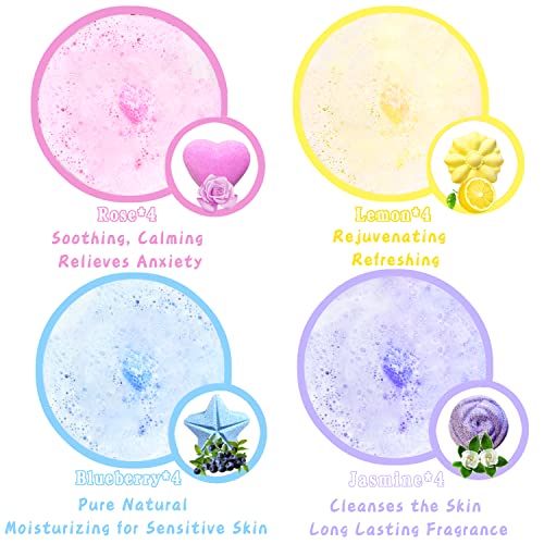 Bath Foot Bombs, 32 Pack Foot Soak with Bath Salt and Tea Tree Oil. Organic Natural Handmade Aroma Pure Essential Oil Bubble Foot Balls for Foot Callus, Dry Cracked, Stubborn Foot Odor Scent.