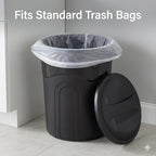 20 Gallon Heavy Duty Trash Can with Secure Click-Lock Lid – Durable All-Weather Plastic Garbage Bin for Outdoor Patio, Garage, Kitchen & Commercial Use – Black Utility Container
