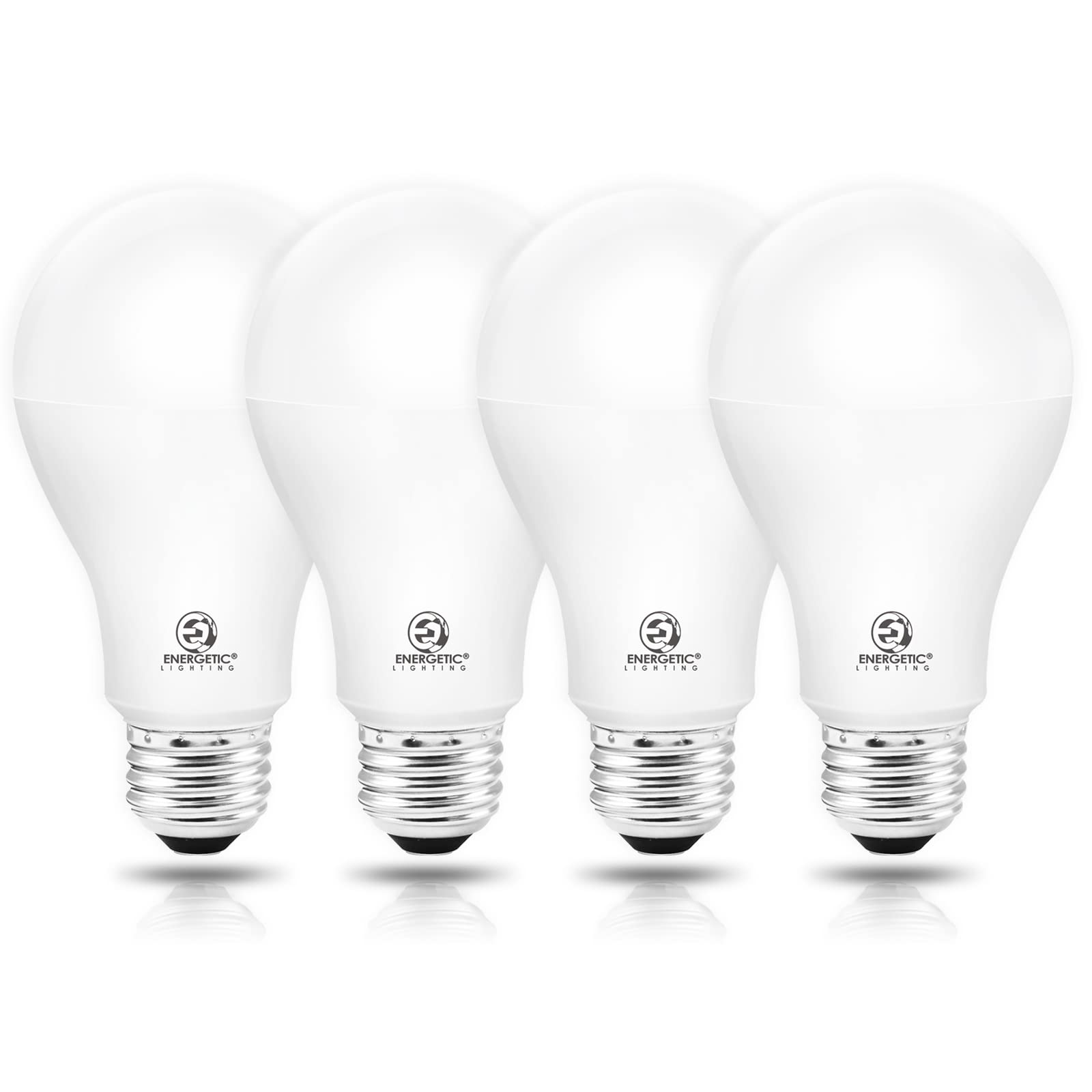 E ENERGETIC LIGHTING Dimmable A21 LED Bulb, 150 Watt Equivalent, Warm White 3000K, 2600LM, UL Listed, E26 Standard Base, Damp Rated, Super Bright Light Bulbs, 4 Pack