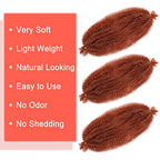 Marley Hair 14 Inch 7 Packs Ginger Marley Twist Braiding Hair Pre Separated Springy Afro Twist Hair Pre Fluffed Spring Twist Hair Natural Synthetic Cuban Twist Hair Extensions (14",350)