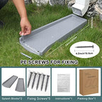 Rain Gutter Downspout Splash Block, Gutter Downspout Extensions for Water Drainage, 24" Gutter Splash Guards Downspout Extender, Fixable Down spout Drain Trays with PE Nails(2 Pack, Gray)