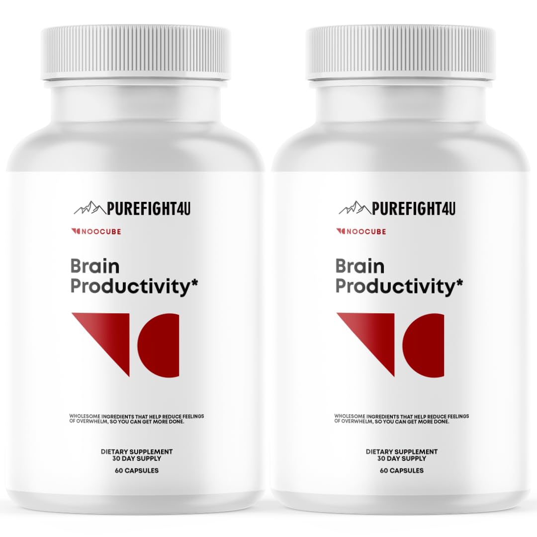 Brain Productivity Supports Focus, Memory & Cognitive Function | Dietary Supplement | 2 Bottles