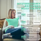 Hysterectomy Pillow with Pocket, Hysterectomy Recovery Abdominal Pillow, Post Surgery Pillow for Abdomen, C-Section Recovery Pillow, Mastectomy, Tummy Tuck, Hernia, Abdominal Surgery Must Haves