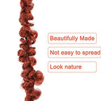 ZRQ 2 Packs 30 Inch Butterfly Locs Crochet Braids Hair, Pre-looped Ginger Distressed Faux Locs 350 Goddess Locs Handmade Boho Soft Locs For Women (2 Packs 350#)
