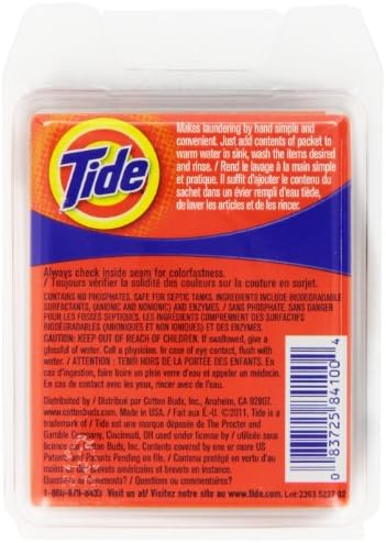 Tide Sink Pack Liquid Laundry Detergent, 0.51 oz, Pack of 12