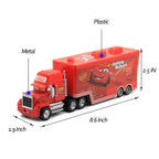SVORUFY Car 2 3 Toys, Truck and Car Set, Movie Car, Metal and Plastic Material, Children's Christmas and Birthday Gifts (Mack Truck Uncle)
