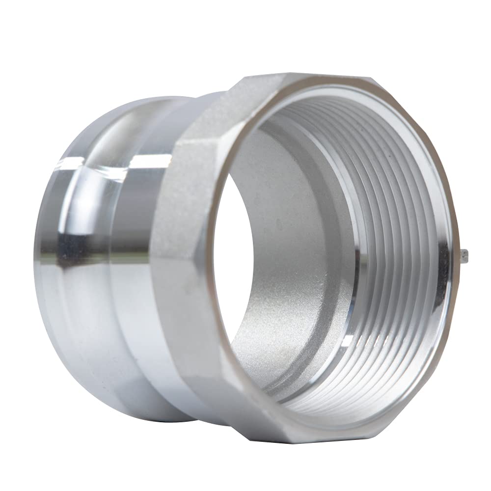 Quafwia 2 pcs Aluminum cam lock fittings (3" Part A) cam groove hose fitting camlock fittings, Male Adapter Female NPT Thread camlock fitting (3‘’)