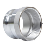 Quafwia 2 pcs Aluminum cam lock fittings (3" Part A) cam groove hose fitting camlock fittings, Male Adapter Female NPT Thread camlock fitting (3‘’)