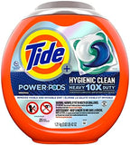 Tide Hygienic Clean Heavy 10x Duty Power PODS Laundry Detergent Pacs, Original, 25 count, For Visible and Invisible Dirt