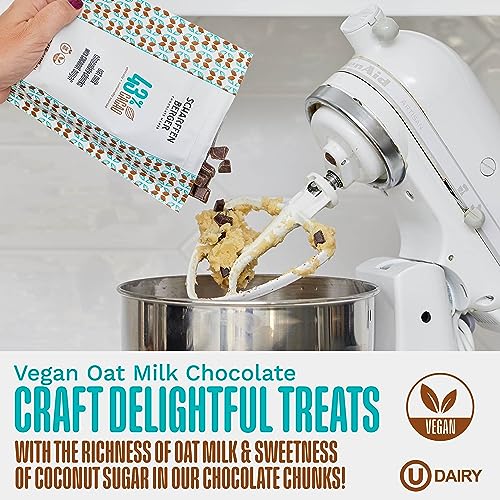 Scharffen Berger Baking Chocolate Chunks (7 Ounce, Pack of 3) - Oat Milk Chocolate Chunks for Baking with Coconut Sugar, 43% Cacao, - Gluten Free, Vegan Chocolate, Non GMO Natural Chocolates, Individual Baking Chocolate
