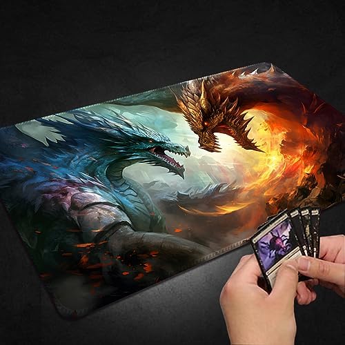 Playmat for MTG, with Free Storage Bags,Game Mat 24 x 14 inches, TCG and Board Game Mat for Cards,Mousepad Desk Mats (Regular,Magic Mat 3)