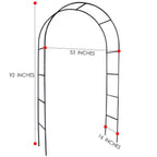 1. GO Steel Garden Arch, 7'8" High x 4'5" Wide, Garden Arbor for Various Climbing Plant, Outdoor Garden Lawn Backyard