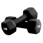 Portzon Weights Dumbbells 10 Colors Options Compatible with Set of 2 Neoprene Dumbbells Set,1-15 LB, Anti-Slip, Anti-roll, Hex Shape, Black