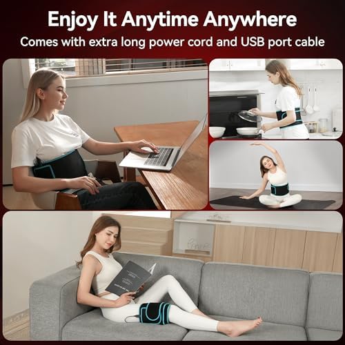 Red Light Therapy, 150 LEDs Portable Red Light Therapy Belt with Wireless Rechargeable Controller, 660nm & 850nm Infrared Light Therapy for Body, Waist Back Muscle Pain Relief (Black)