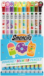 Smencils - Patented Gourmet Scented Graphite HB #2 Pencils Made from Recycled Newspapers, 10 Count, Gifts for Kids, School Supplies