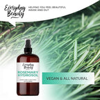 Rosemary Water for Hair - Refreshing Spray for Hair, Scalp, and Face - Alcohol Free, Vegan & All Natural - Nourishing and Soothing for All Hair Types and Skin - 16 Fl Oz with Mist Cap