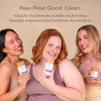 RAW SUGAR Aluminum Free Deodorant Stick, Simply Deo Bundle (Pack of 3) Whole Body Deodorant for Women & Men, Clean Formulated without Baking Soda, Talc & Parabens, Beach Rose + Aloe Scent