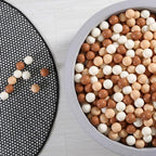 GOGOSO Ball Pit Balls for Toddler, Baby Plastic Playballs Kids Soft Pastel Pelotas Non-Toxic BPA-Free,Cream Coffee+Khaki+White,100 Balls