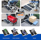 Ruedamann 4FT Wheelchair Ramp, Portable Wheelchair Ramp for Home Entrance, 30-1/4" Wider Design, Non-Slip Aluminum Folding Ramps for Wheelchairs, Strollers, Scooters, Stairs, Curbs, Doorways