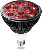 Red Light Therapy Bulb, Red Light Therapy for Body and Face Use, 18 LEDs 660nm Red and 850nm Near Infrared Red Light Therapy Lamp Suitable E26 Socket (Only Bulb)