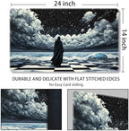 MTG Playmat Magic Card Playmat Game Mat,TCG & CCG Card Games Mat with Free Storage Bags Size 24 x 14 Inches (No with Zones,Death God)