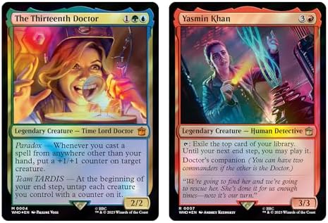 Magic The Gathering Doctor Who Commander Deck – Paradox Power (100-Card Deck, 2-Card Collector Booster Sample Pack + Accessories)