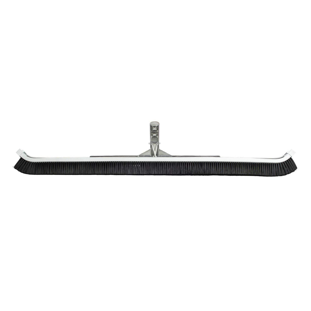 Poolmaster 36-Inch Extra-Wide Commercial Pool Brush, Heavy-Duty Aluminum Back, Curved Head with Nylon Bristles, Safe for Vinyl, Gunite, Fiberglass and Concrete Pools
